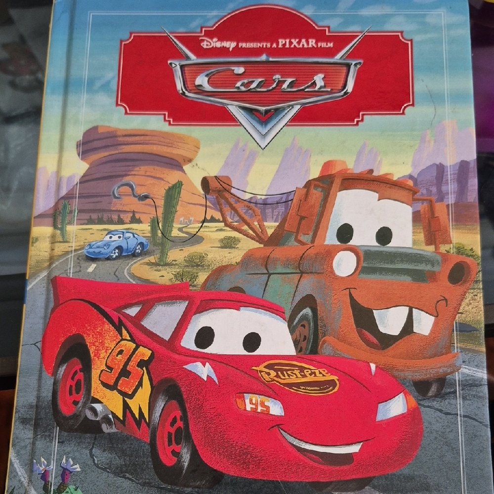 Cars Lightning McQueen & Mater Kids Toy Book - Red & Brown